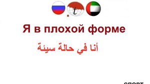 СПОРТ. Разговорник на арабском языке. Изучаем арабский язык
