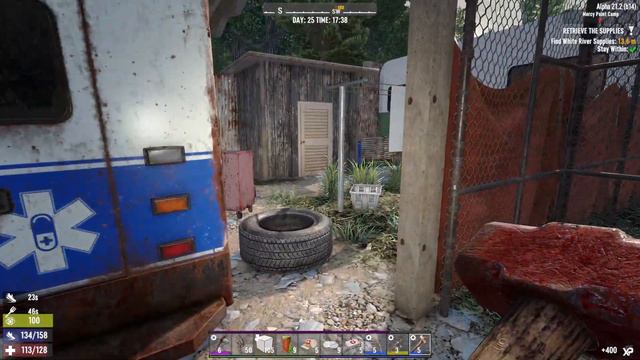 WORKING AT NIGHT! Fighting Against Insane Feral Sense in 7 Days to Die Alpha 21 E46