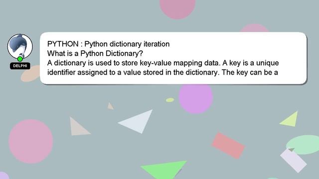 PYTHON : Python dictionary iteration
