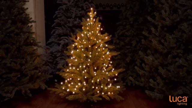 Luca Lighting - Гирлянда кластер - ягодки на зелёном проводе тёплый белый свет, таймер смотреть онлайн