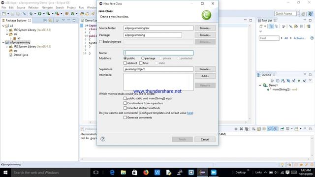 Setup run configuration in eclipse to run java program and solve errors. load main class class_name