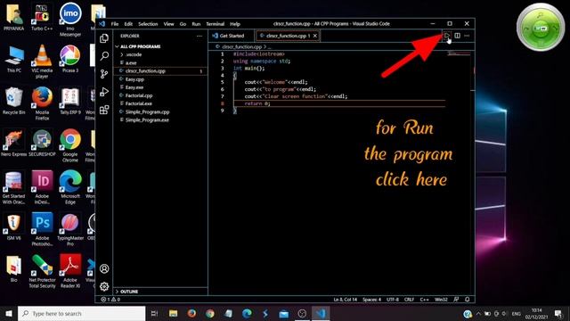 How To Use clrscr() (Clear Screen Function) In Visual Studio Code For C ...