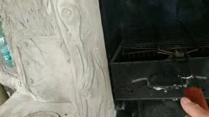 Беседка с камином из бетона своими руками