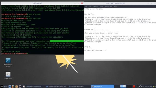 Fix After install Katoolin The following packages have unmet dependencies:E: Broken packages смотреть онлайн