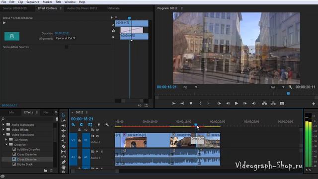 Видеопереходы в Adobe Premiere Pro CC