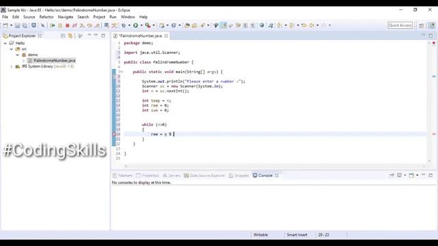How to check Palindrome Number in Java | Coding Skills