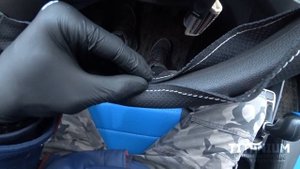 Перетяжка руля в кожу Hyundai Creta  Не снимая руль