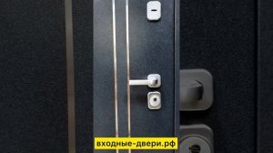 Дверь входная LUXOR 2 мм букле антрацит Зеркало Фацет. FERRONI