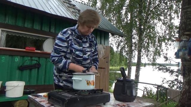 на рыбалке с женой - июль 2021 Нажмозеро