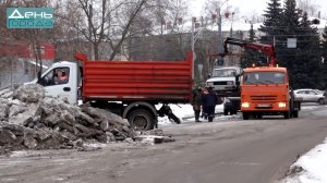 17.01.2023 Уборка снега с привлечением эвакуатора