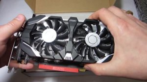Распаковка MSI GTX 1050 Ti