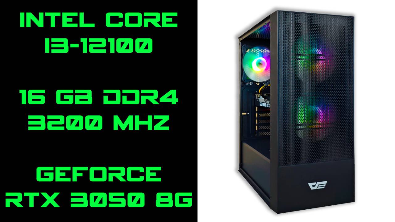 Intel Core i3-12100F и RTX 3050 8G Игровые тесты