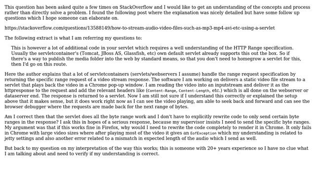 Software Engineering: understanding video streaming on a servlet or webserver смотреть онлайн