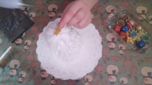 НОВОГОДНЯЯ, БЕЛАЯ елка из ватных дисков Своими Руками - ПОДЕЛКИ на Новый Год