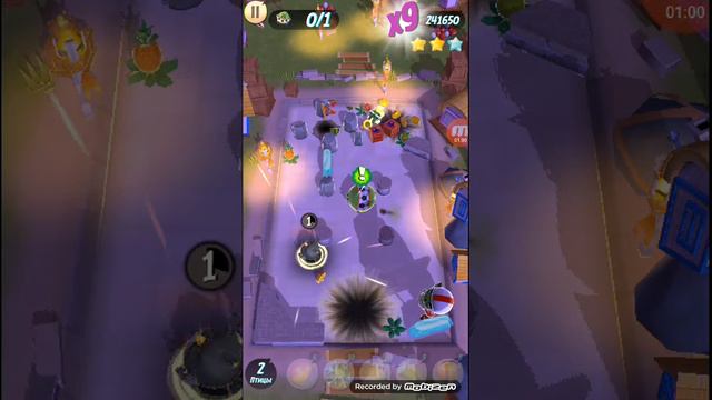Angry birds action! Piggy island level 9. Свинный остров 9 уровень. смотреть онлайн