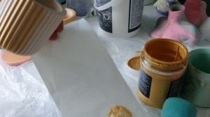 Изделия из гипса | нанесение перламутровой эмали