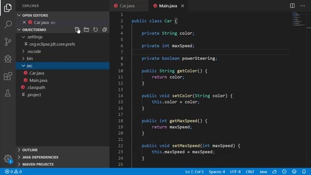 Class and object in java - create classes and objects with realtime example program