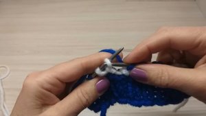 Ленивый жаккард , 2 цвета нити и 4 ряда. Вязание спицами.