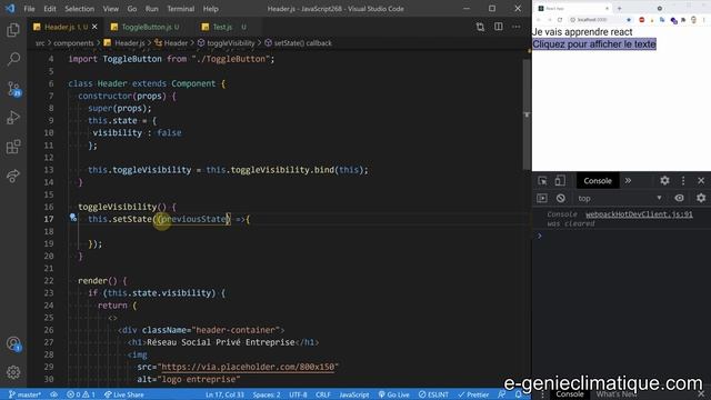 JavaScript268-React.js-Création d'un toggle pour afficher cacher des components en appuyant bouton смотреть онлайн