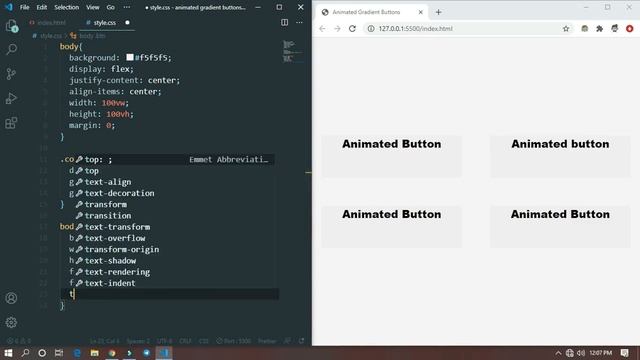 Animated Gradient Buttons CSS | CSS Animation Tutorial For Beginners