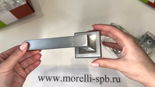 Дверные ручки Rucetti RAP 16-S SC/CP Цвет - мат.хром/хром смотреть онлайн