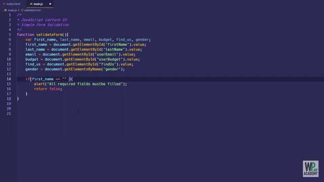 Lecture 15 - JavaScript Form Validation - Tutorial in Urdu & Hindi