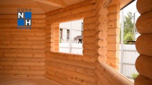 Беседка из оцилиндрованного бревна в Ярославле от компании Северный дом