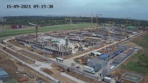 Таймлапс. Танцы кранов. Работа башенных кранов