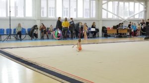 Соревнования по художественной гимнастике/первые соревнования/Гимнастка 6 лет 2015 г.р.