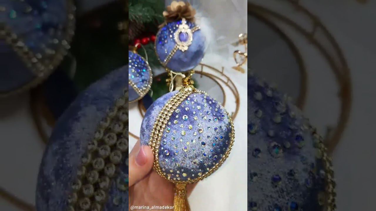 Набор елочных шаров в красивом сиреневом цвете. смотреть онлайн