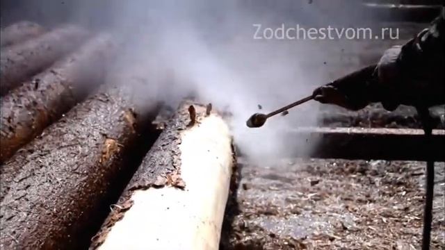 Окорка бревен для Пост Энд Бим дома/ Гидроокорка смотреть онлайн