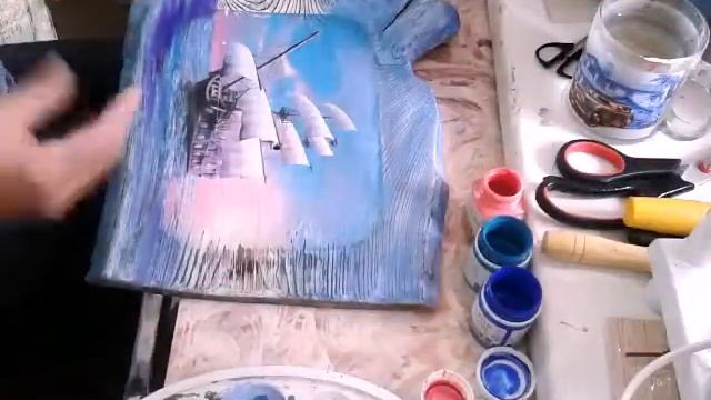 Часы своими руками. Перенос картинки на дерево. Diy.