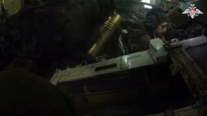 Боевая работа расчётов самоходных гаубиц «Мста-СМ2»