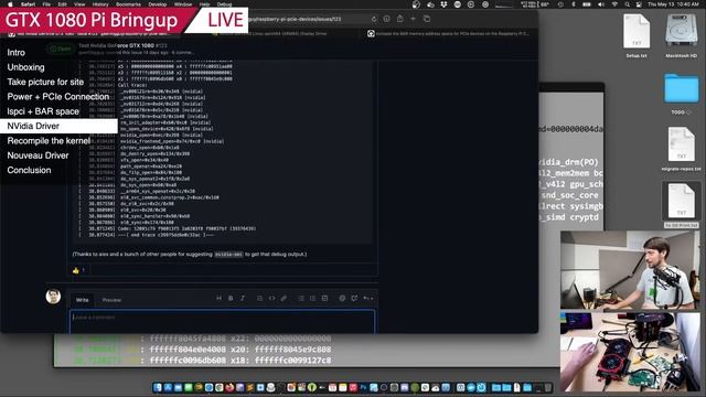 Raspberry Pi GPU Bringup LIVE - Nvidia GeForce GTX 1080 смотреть онлайн