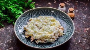 Салат Подсолнух с ананасами