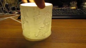 Светильник по технологии литофания. На 3Д принтере ANET A8 Plus.