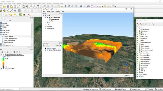 How to make a 3D model in QGIS using the QGIS2threejs extension