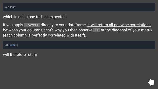 Use .corr to get the correlation between two columns смотреть онлайн