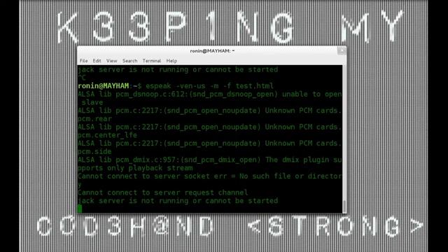 Using Espeak in Python scripts with the Subprocess module - KMCHS-E2