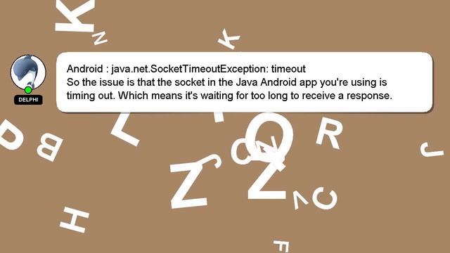 Android : java.net.SocketTimeoutException: timeout смотреть онлайн