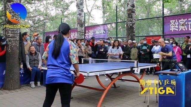Mixed Double match at Stiga Street King Tournament смотреть онлайн