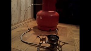 Подключаем резьбовую горелку к бытовому баллону.