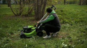 Газонокосилка аккумуляторная самоходная Greenworks GD60LM51SP, 60V, 51 см, слот на два аккумулятора