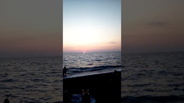 Закат  на Черном Море в Алахадзы Абхазия