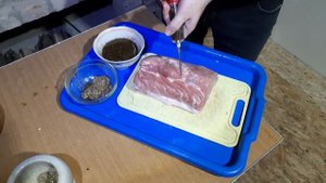 Свиной балык барбекю, маринованный с помощью шприца