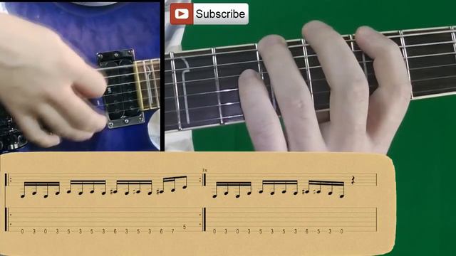 How To Play Pantera - Cowboys From Hell (Main Riff) Как играть, Guitar lesson смотреть онлайн