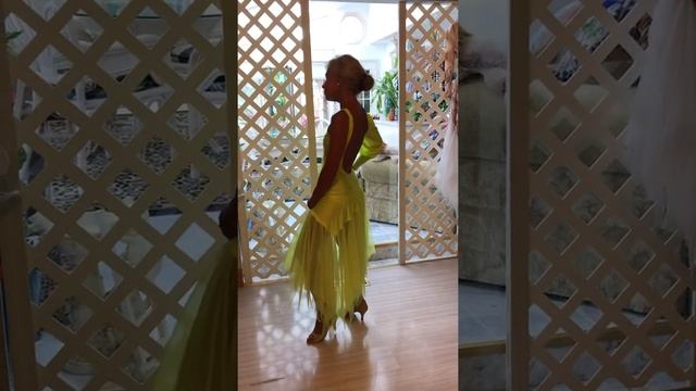 Neon Yellow Latin Theatrical Dance Dress