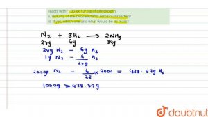 Dinitrogen and dihydrogen react with each other to produce ammonia | Class 11 Chemistry | Doubtnut