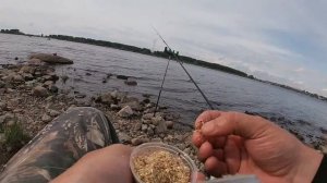 Рыбалка на фидер р. Волга "черная львинка" часть 1. Фидер