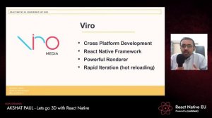 React Native EU 2020: Akshat Paul - Lets Go 3D With React Native